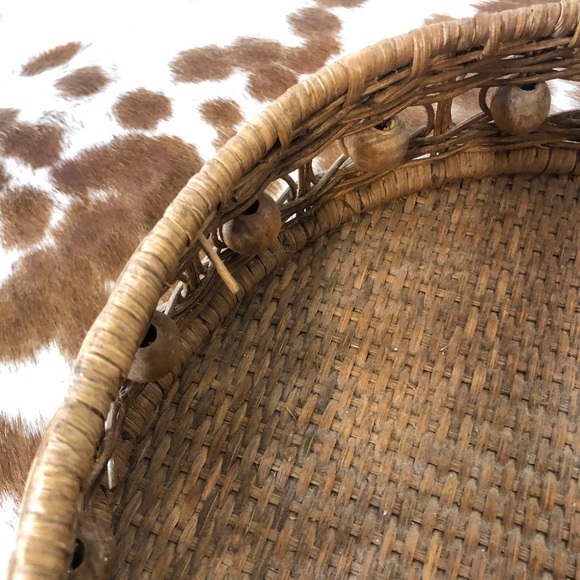 Vintage Boho Wicker Tray - Picture 4 of 6